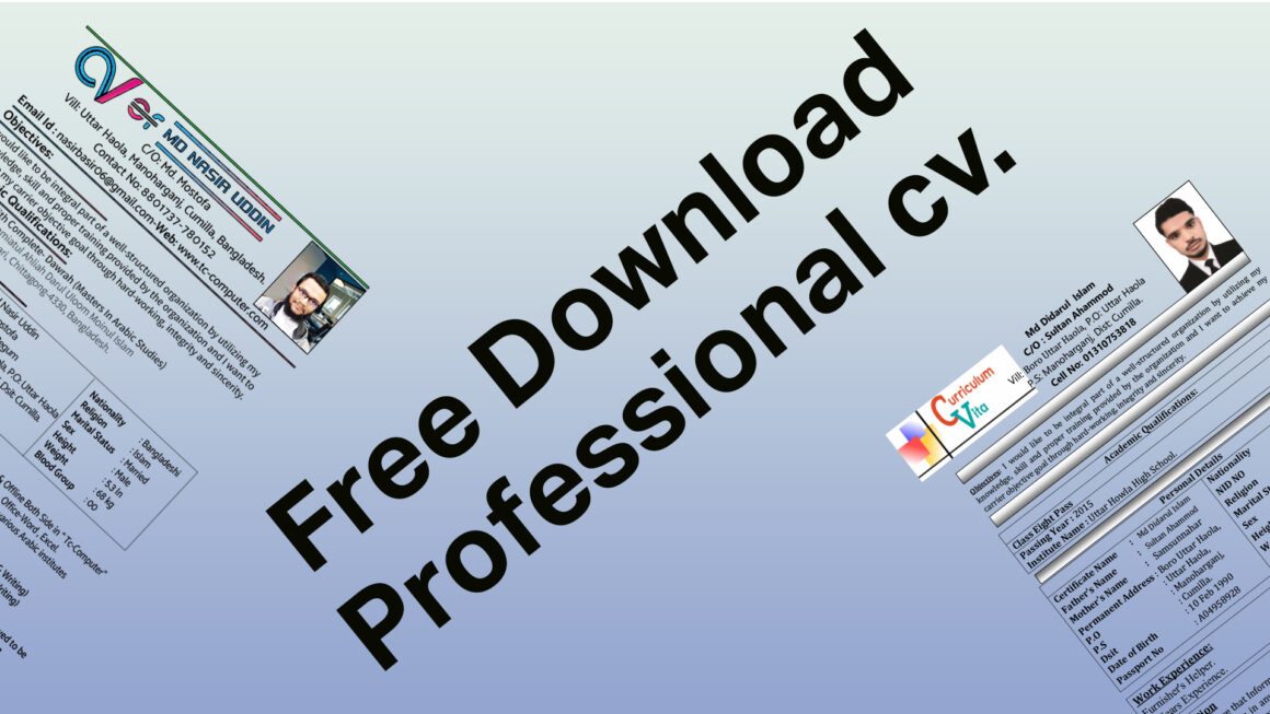 Free Download Professional cv.